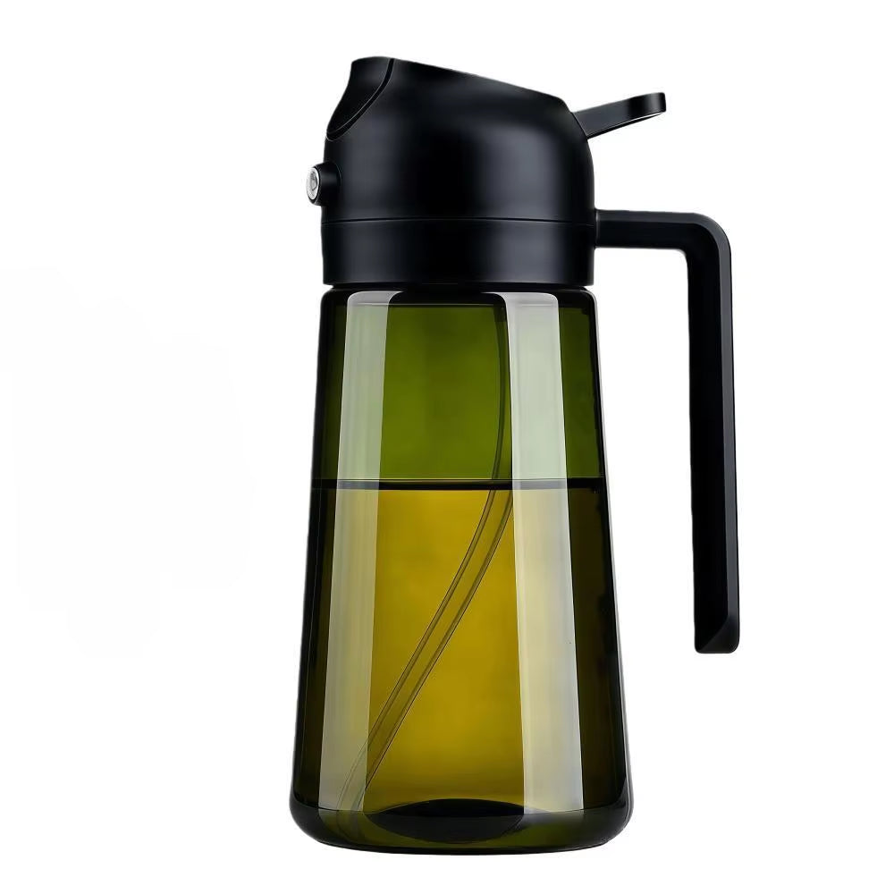 LOVFE New 16Oz Multifunction Glass Olive Oil Sprayers Mister Vinegar Dispenser Oil Spray Bottle 2 in 1 Oil Dispenser for Cooking