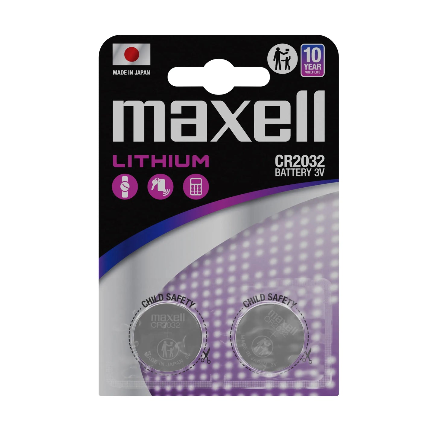 For CR2032 3V Lithium Coin Battery Made in Japan Primary Button Cell for Remote Control Flashlight Toys Consumer Electronics