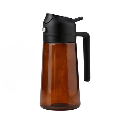 LOVFE New 16Oz Multifunction Glass Olive Oil Sprayers Mister Vinegar Dispenser Oil Spray Bottle 2 in 1 Oil Dispenser for Cooking